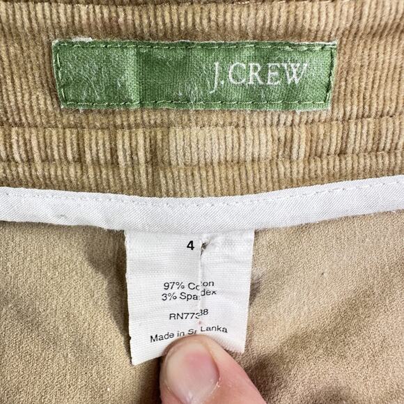 J Crew Skirt Womens 4 Tan Corduroy Utility Pockets Cargo Mini Casual Stretch - Picture 7 of 7